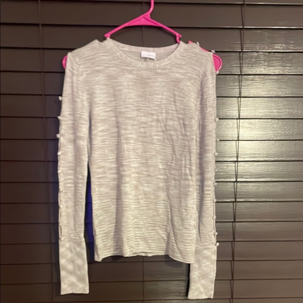 Ecru Long Sleeve cold shoulder